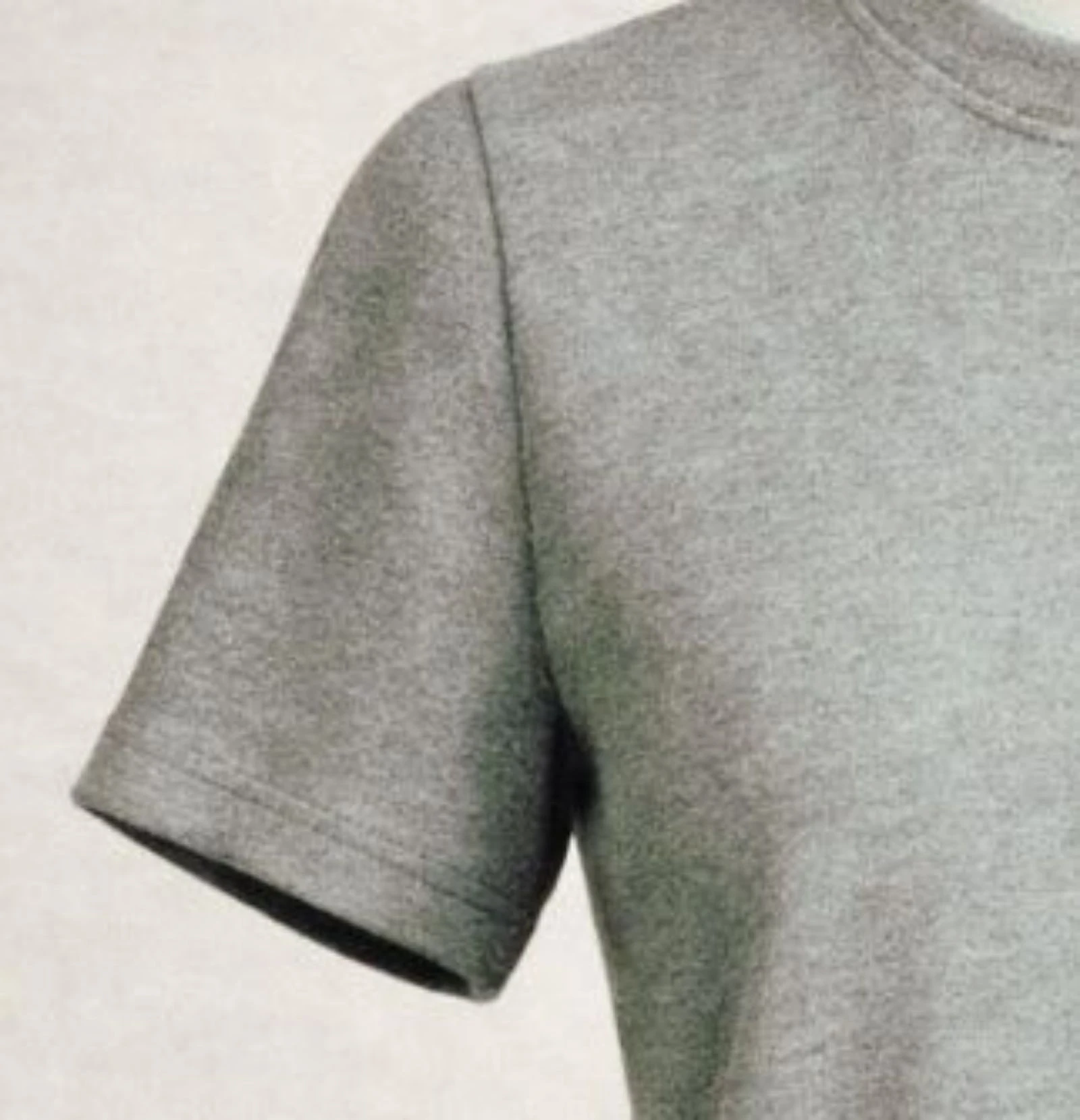 Crop Top cinza mesclado mangas curtas feminino – photo 2